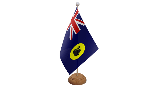 Western Australia Small Flag with Wooden Stand